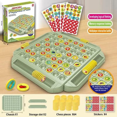 Bordspel Fruiten Thema Strategie Schaak Geheugen Memory Uitdaging Cognitief Educatief Avontuur Speelgoed Voor Familie Kinderen Vakantiefeest yellow