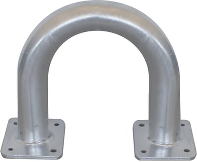 Veiligheidsbarrière - aanrijdbeugel Ø76 mm – Gegalvaniseerd staal – Met voetplaat – Voor industrie & openbare ruimte – Diverse maten