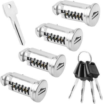 Dailygoody - Universele Dakkoffer Slotset - Veiligheidsvergrendeling - Inclusief 4 Sloten - Aluminium - Eén Sleutel Systeem - Geschikt voor Dakkoffers