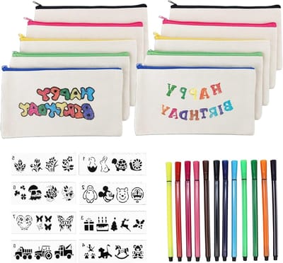 Katoenen pouches, 10 stuks, blanco, ideaal voor creatief gebruik, DIY-projecten en geschenken