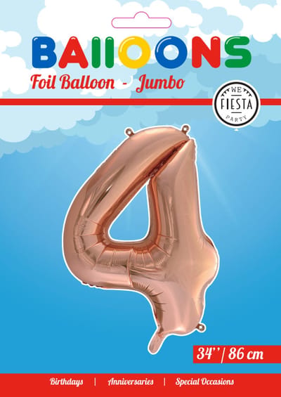 Folieballon 34" nmr. 4 - Rosé Goud
