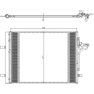 Condensator, airconditioning NRF 350375