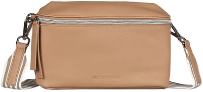 TOM TAILOR schoudertas Orla Stripe Belt Bag Camel Lichtbruin
