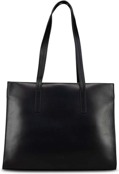 JOST Leren business tas shopper met laptopvak Arva Business Shopper Black zwart
