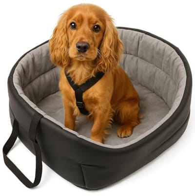 Universele Hondenautostoel | Wasbare en Slijtvaste Hondentas voor Auto | Geschikt voor Voorstoelen, Achterbanken en als Hondenbed | L: 56 cm x 48 cm