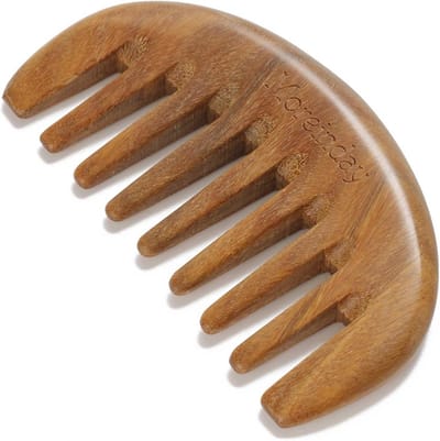 Brede Tandkam voor Krullend Haar - Handgemaakte Natuurlijke Houten Kam voor Vrouwen en Mannen