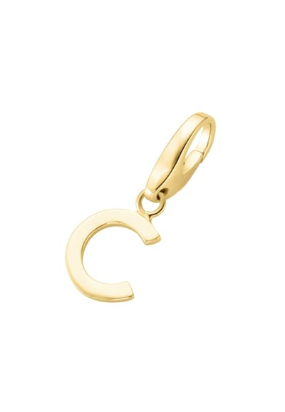 Gouden (verguld) bedel | Letter C | Giorgio Martello | 925 Zilver