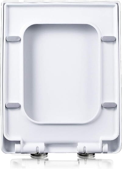 Vierkante Toiletbril - WC-bril Deksel - Badkamer Vernieuwen - Soft Close Functie - 23.6x19.7 cm - Wit
