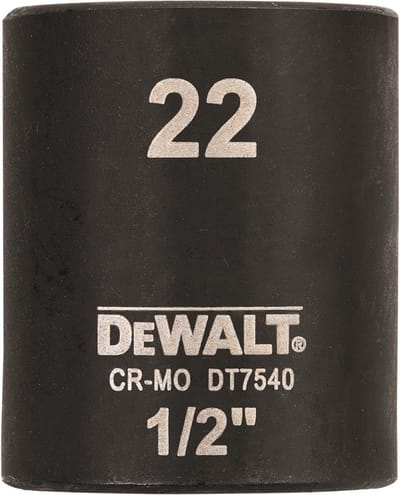 DeWALT DT7540 Krachtdop 1/2 kort | 22mm