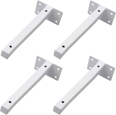Plankbeugels - Steunen - Planken Ophangen - Verborgen Montage - 4 Stuks - Wit