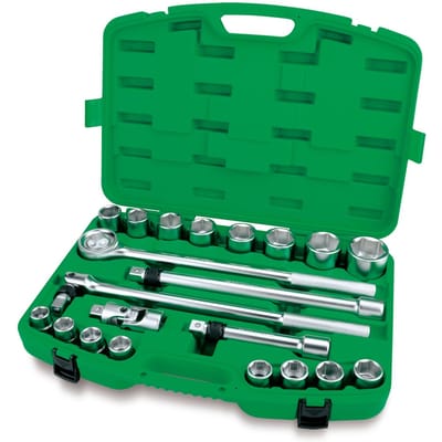 Dopsleutelset TOPTUL 3/4 21Stk(19-26 27 29 30 32 35 36 38 41 46 50 mm)