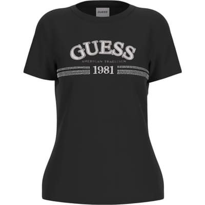 Guess Dames T-shirt Zwart V6RI16-I3Z14/JBLK Alda Cn Ss T-Shirt