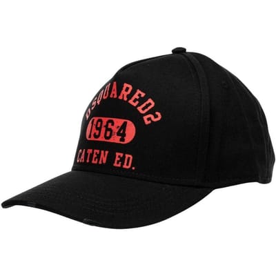 DSquared2 Katoenen unisex baseballpet met 1964-logo (Zwart)