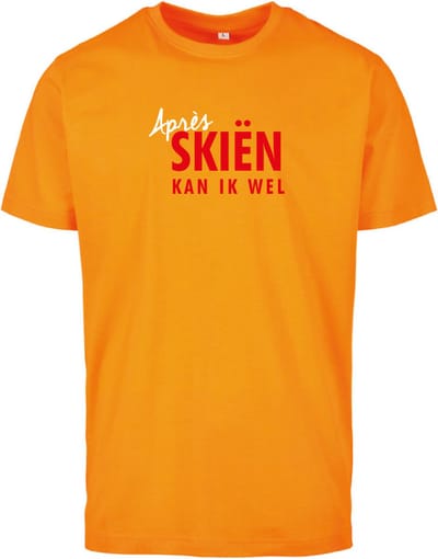 Après skiën kan ik wel wintersport t-shirt paradise orange S - soBAD. | Foute apres ski outfit | kleding | verkleedkleren | wintersport t-shirt | wintersport dames en heren