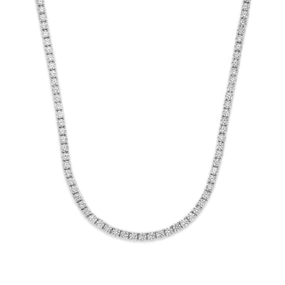 9NB-1632-R – Zilveren tennis ketting – Met witte zirkonia 2,5 mm – Zilverkleurig – 925 zilver – 40+5 cm