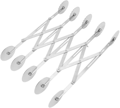 Dailygoods- Gebakswiel Professionele RVS Snijder - Deegsnijder - Pizza Snijder - Koekjes Verdeler - Bakgereedschap - Eenvoudig Onderhoud