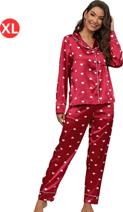 Nivard Kerstpyjama - Kerst Pyjama - Dames - Vrouwen - Volwassenen - Set - Broek - Shirt - Christmas - Maat XL