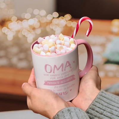 Roze Koffiemok voor Oma - Perfect Cadeau voor Verjaardag, Kerst of Moederdag