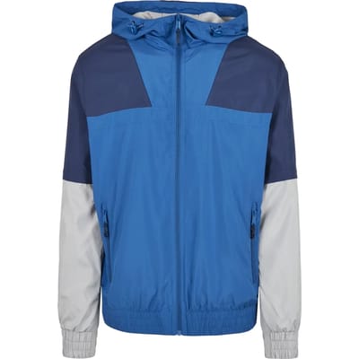 Urban Classics - Zip Away Trainings jacket - M - Blauw/Grijs