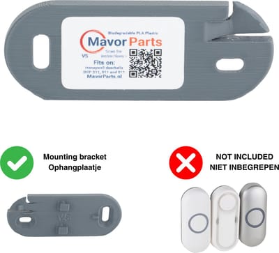Nieuwe grijze houder voor je Honeywell DCP-311, DCP-511 en DCP-911 deurbellen - Grijs - Remake Parts