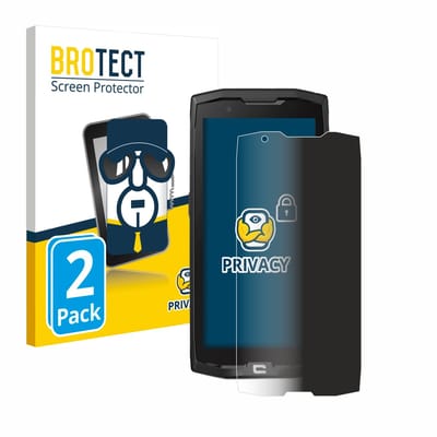 BROTECT - privacy screenprotector voor Crosscall Core X4 - Folie Beschermfolie Blauwlichtfilter 2 Stuks