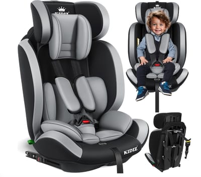 KIDIZ® Premium Kinderautostoel Groep 1+2+3, 9-36 kg, 5-punts veiligheidsgordel, auto