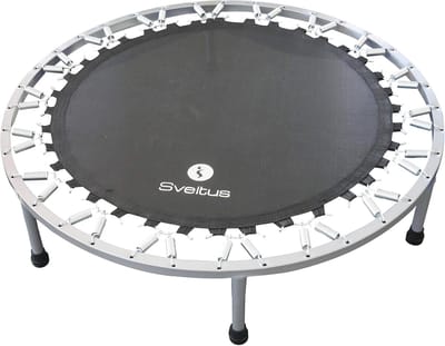 Fitness trampoline - Springtrainer rond - Thuis sporten - Zonder ring - 100 cm - Zwart
