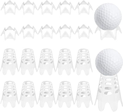 Golf Tees - Golf T-shirts Simulator - Golf Oefenen - Flexibel Kunststof Materiaal - 20 stuks - Wit