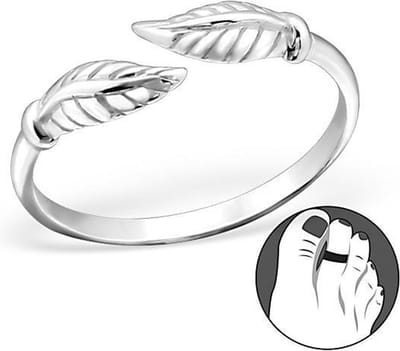 Montebello Teenring Alejandra - 925 Zilver E-Coating - Blad - 5mm