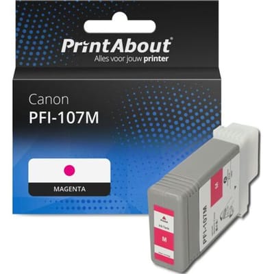 PrintAbout Inktcartridge PFI-107M Magenta geschikt voor Canon