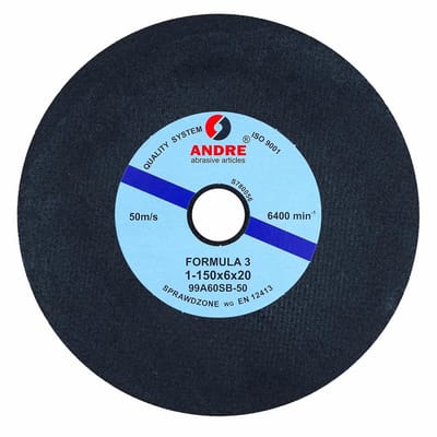 Andre Formula 3 - Slijpschijf voor Zaagbladen - 150x6x20mm - Bakeliet Bindmiddel