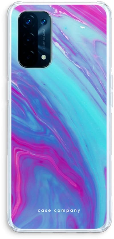 Case Company® - Hoesje geschikt voor Oppo A74 5G hoesje - Zweverige regenboog - Soft Cover Telefoonhoesje - Bescherming aan alle Kanten en Schermrand
