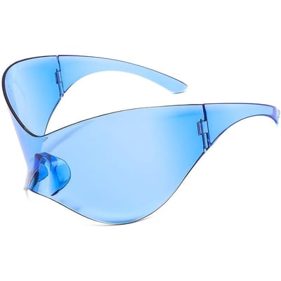 Populaire Dames Zonnebrillen Grote frame overdrijving Punk Zonnebrillen Zonnekleding Mannen UV400 Brillen Spiegel Kleurrijk Y2K Brillen MULTI
