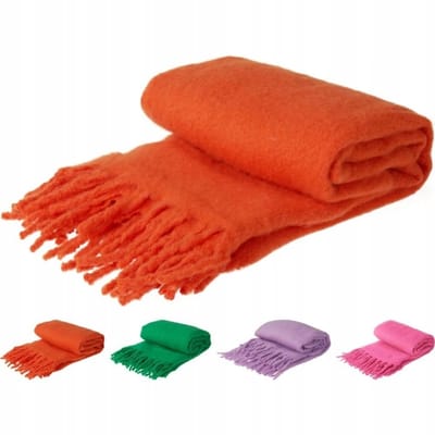 Koopman - Decoratieve Deken - 160x130 cm - Zacht - Verschillende Kleuren - Franje