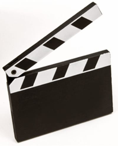 HOBI - Plaatskaartje Filmklapper 8 cm x 6,2 cm Hollywood-thema