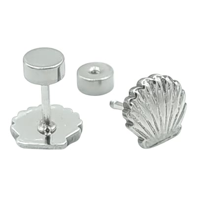 Kleine schelp oorknopjes voor meisje - Premium staal - Ø 5 mm