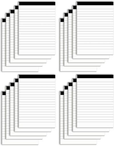 Notitieblokken A5 - 4 x 6 inch - 30 pagina's - College ruled - Pack van 10