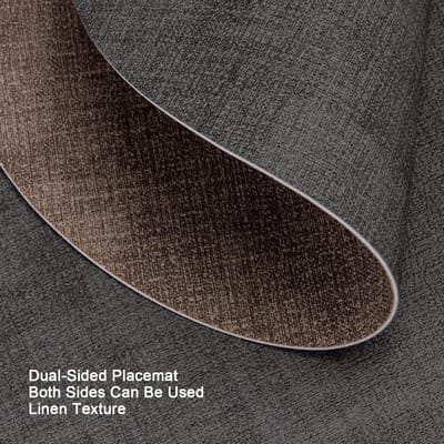 Myir JUN Leather Placemat Round and Coasters,Table Mats Waterproof Wipeable Double Sided Place Mats Coffee Mats - ShopVlot