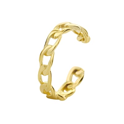 Earcuff Schakelvorm | Ø13 mm | Trendy Oorclip Zonder Gaatje | Per Stuk | Jonline