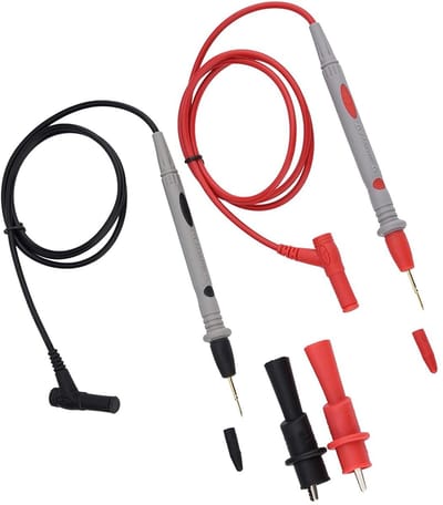 Multimeter Sonda Kabels - Meetsnoeren Set - Elektronica Testen - Superscherpe Pinnen - 1000V 20A - Zwart