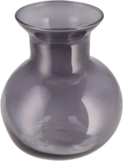 DK Design Bloemenvaas Mira - bol vaas model - smoke glas - 16 x 17 cm - boeketvazen