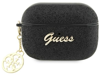 Guess - GUAP2GLGSHK - hoesje voor AirPods Pro - 2 - cover - zwart - Glitter - Flake - 4G - Charm