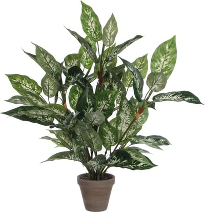 Mica Decorations groene Dieffenbachia kunstplant - 70 cm - in pot - Kunstplanten/nepplanten