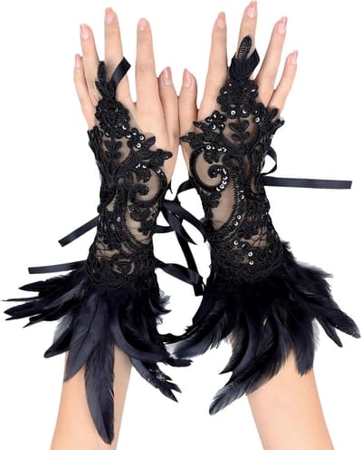 Feather Cuffs en Armbanden van Veren voor Halloween, Carnaval en Gothic Feestkleding - Decoratieve Veren Mouwen en Accessoires