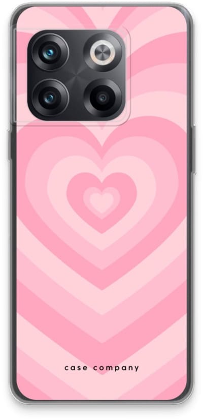 Case Company® - Hoesje geschikt voor OnePlus 10T hoesje - Hart Roos - Soft Cover Telefoonhoesje - Bescherming aan alle Kanten en Schermrand