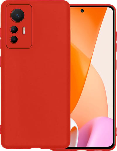 Hoesje Geschikt voor Xiaomi 12 Lite - Sterk & Shockproof - Hoes Cover - Siliconen Case - Rood