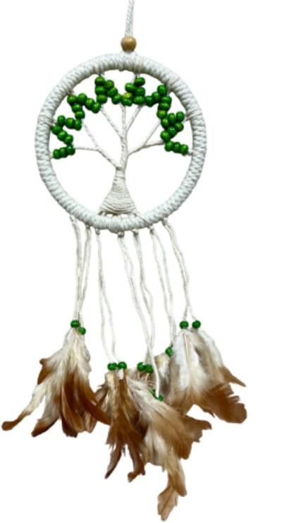 Dromenvanger - Tree of Life - groen - 12cm - Dreamcatcher