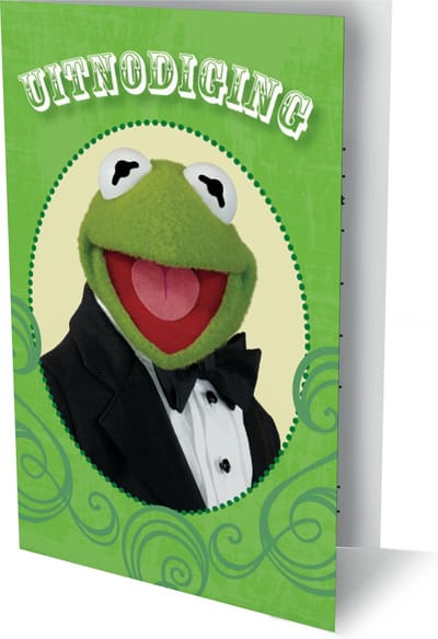 Muppets - Kermit De Kikker - 6 Dubbele Uitnodigingen Met Envelop