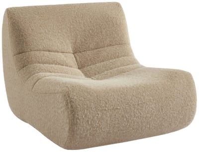 sweeek - Alpaca-effect stof fauteuil 1 zitplaats l 91 x b 105 x h 72cm - sokol