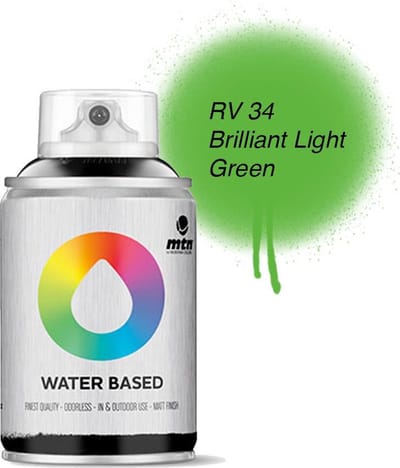 MTN Lichtgroene Waterbasis Spuitverf - 100ml graffiti spray-paint geschikt voor kinderen